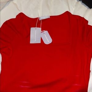 H&M Bold Red Bodysuit Top